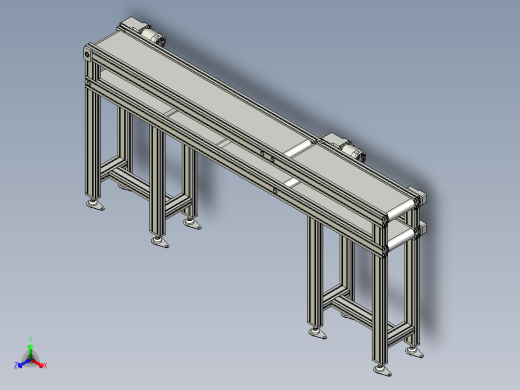 双层回流流水线正等轴测缩略图