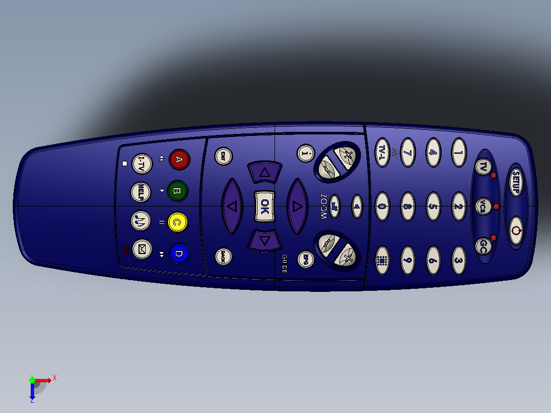 遥控器、遥控板(9)俯视图