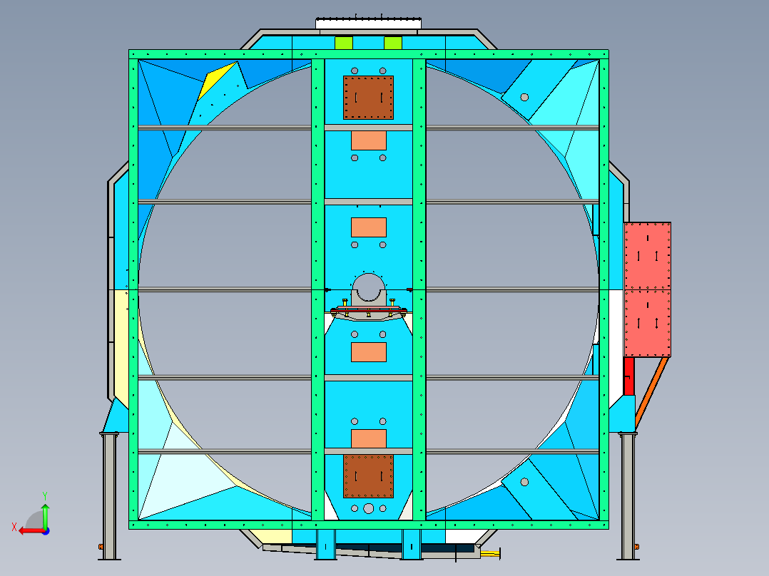 B2004110-立式空气预热器后视图
