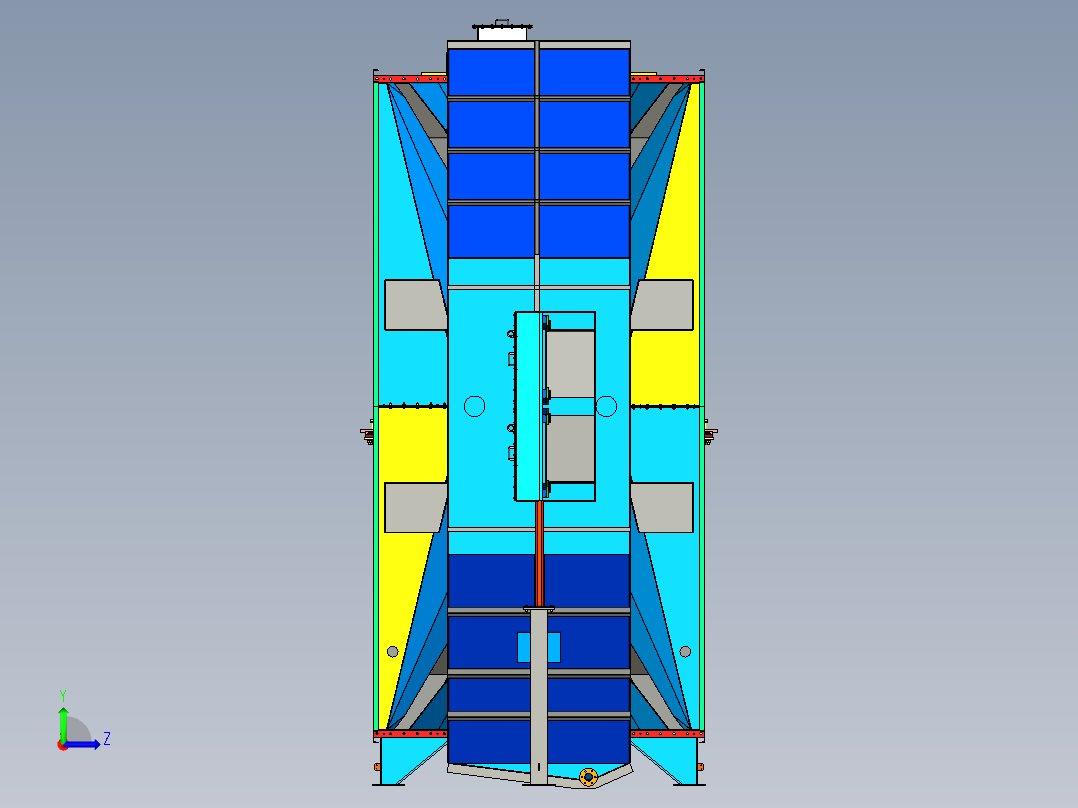 B2004110-立式空气预热器左视图