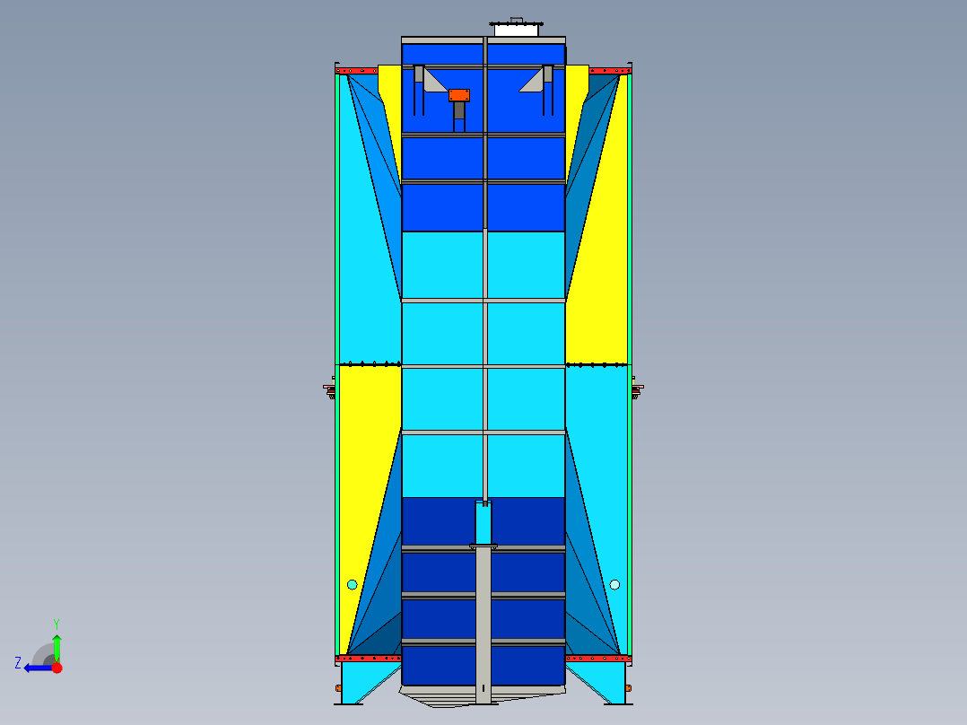 B2004110-立式空气预热器右视图