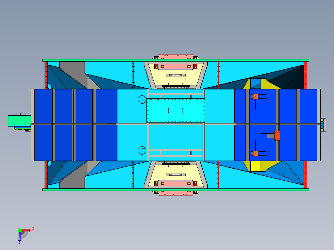B2004110-立式空气预热器俯视图