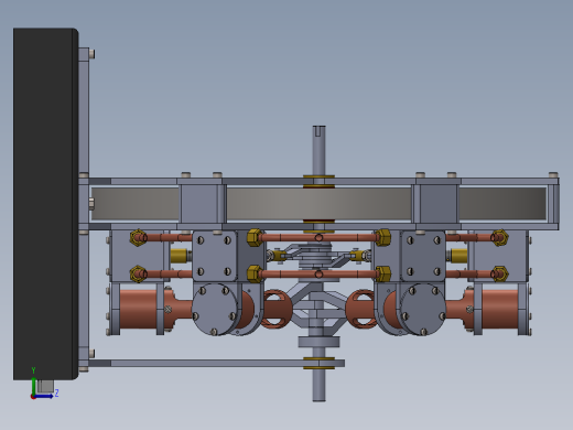 蒸汽机six-piston-cylinder-steam-engine-模型格式为 sw左视缩略图