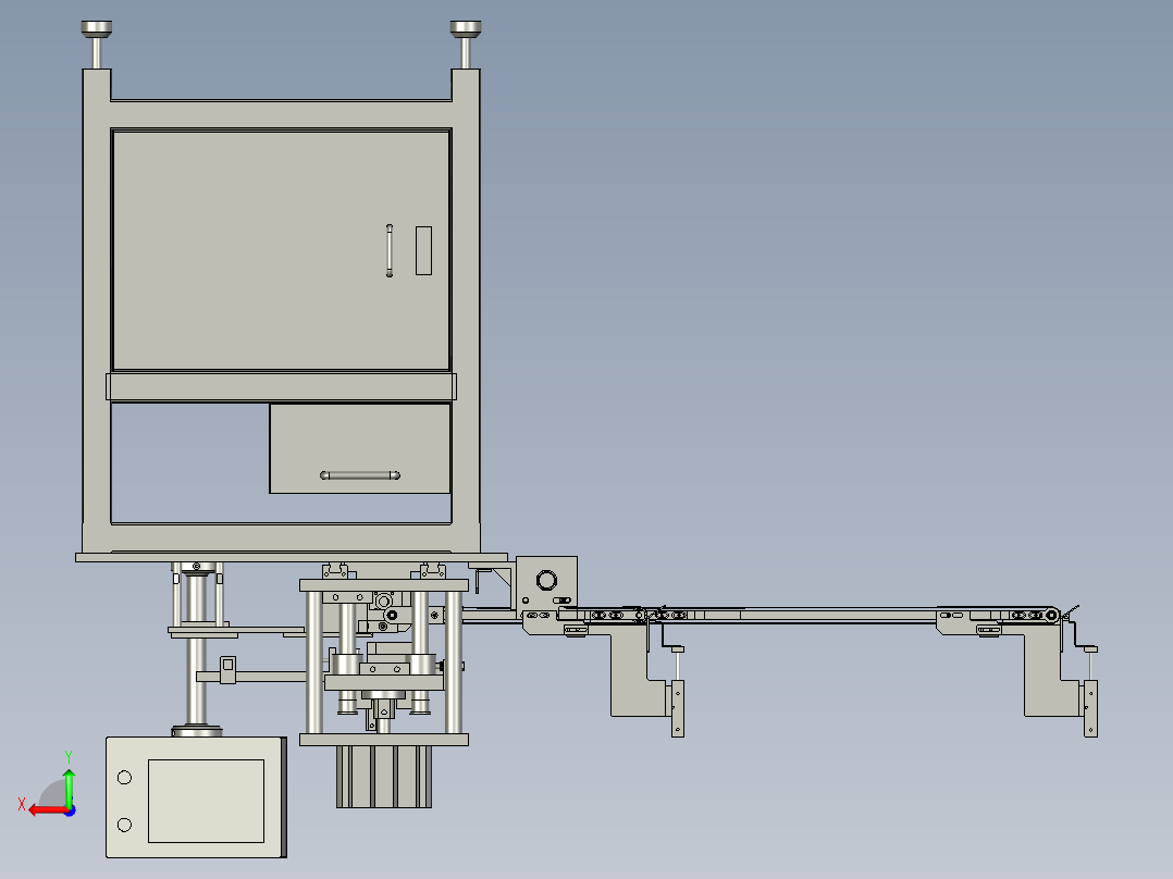 锂电池极片裁切转移机后视图