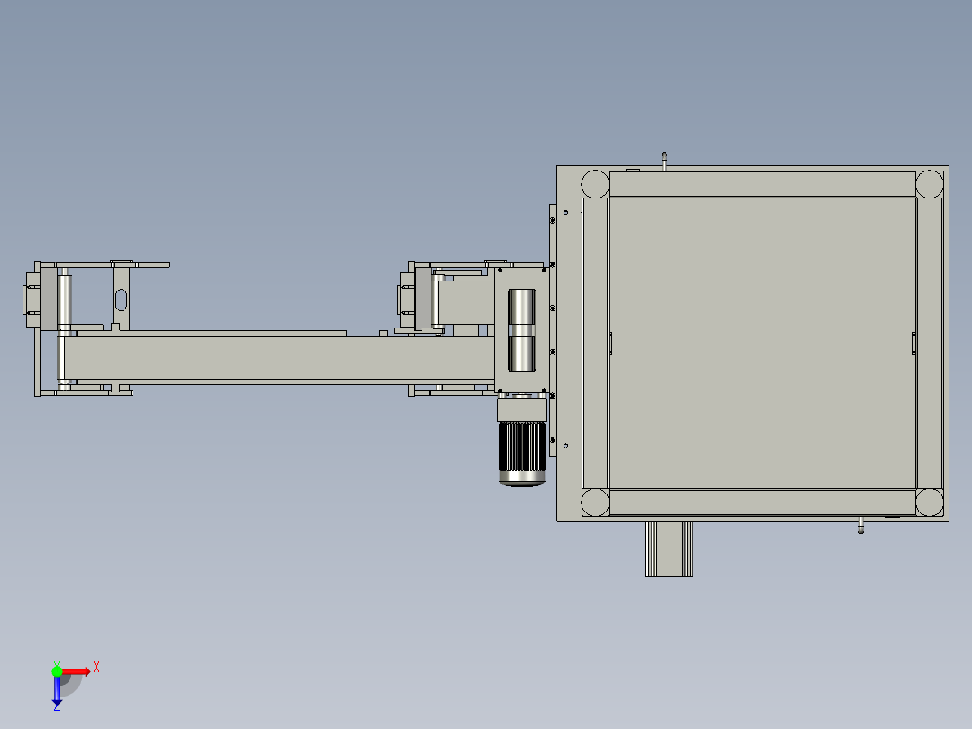 锂电池极片裁切转移机俯视图