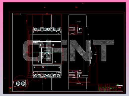 NXMS-1600 3P塑料外壳式断路器外形安装尺寸图202209