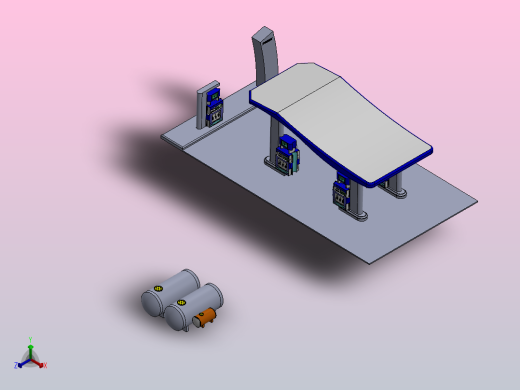 加油站正等轴测缩略图