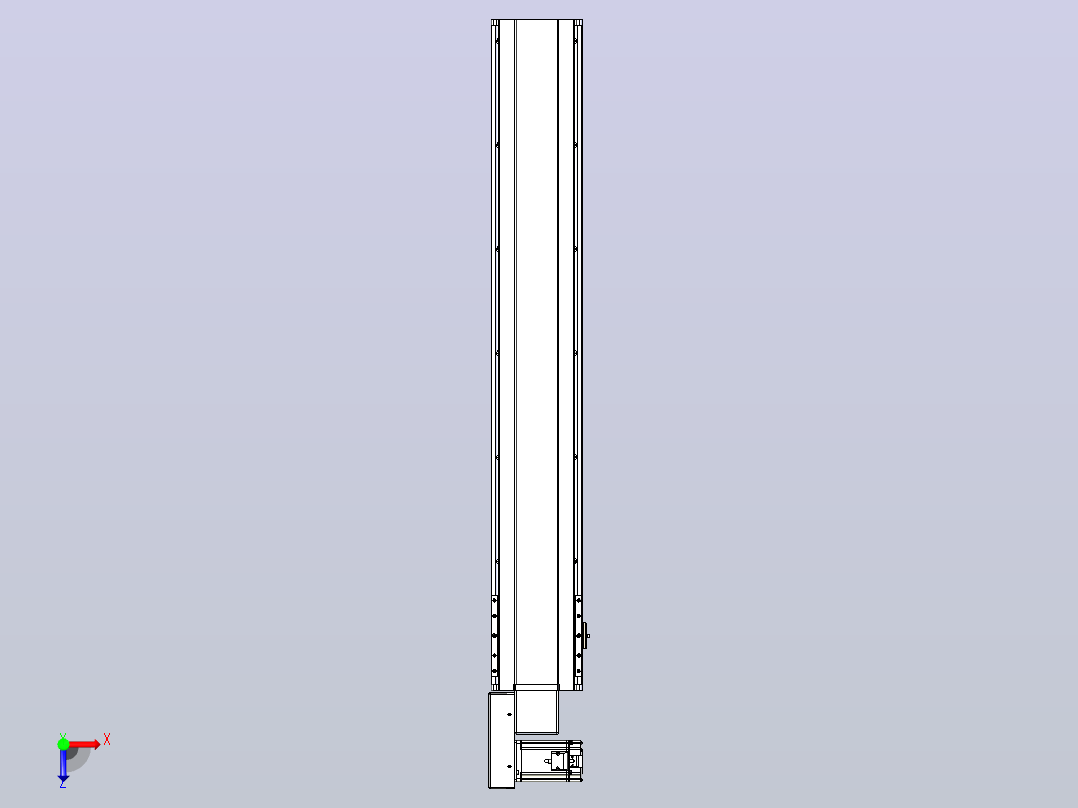皮带直线轴半封闭可选导轨TPA-HNB-175D-140-L1000-ML-C-P75-N3俯视图