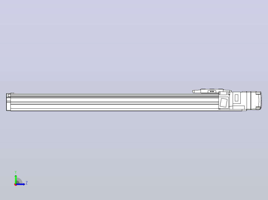 滚珠丝杠直线轴内置导轨TPA-GCR-40-1210C-L400-MR-M10-N3左视图