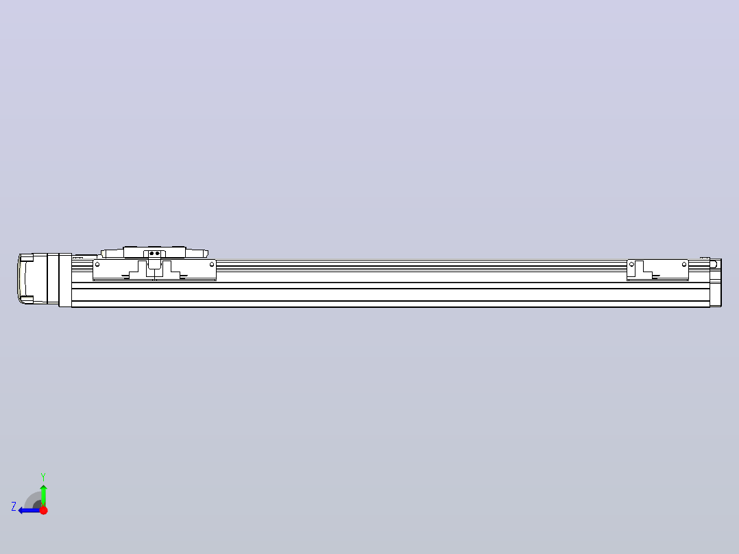 滚珠丝杠直线轴内置导轨TPA-GCR-40-1210C-L400-MR-M10-N3右视图