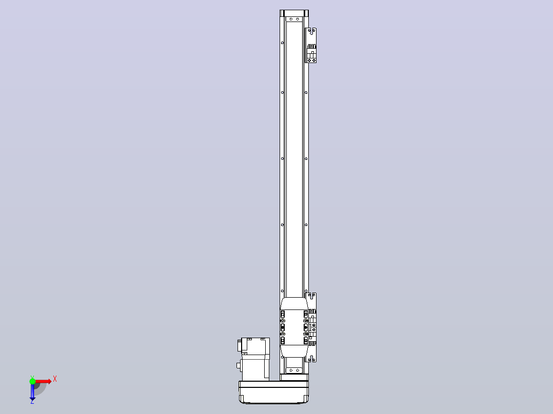 滚珠丝杠直线轴内置导轨TPA-GCR-40-1210C-L400-MR-M10-N3俯视图
