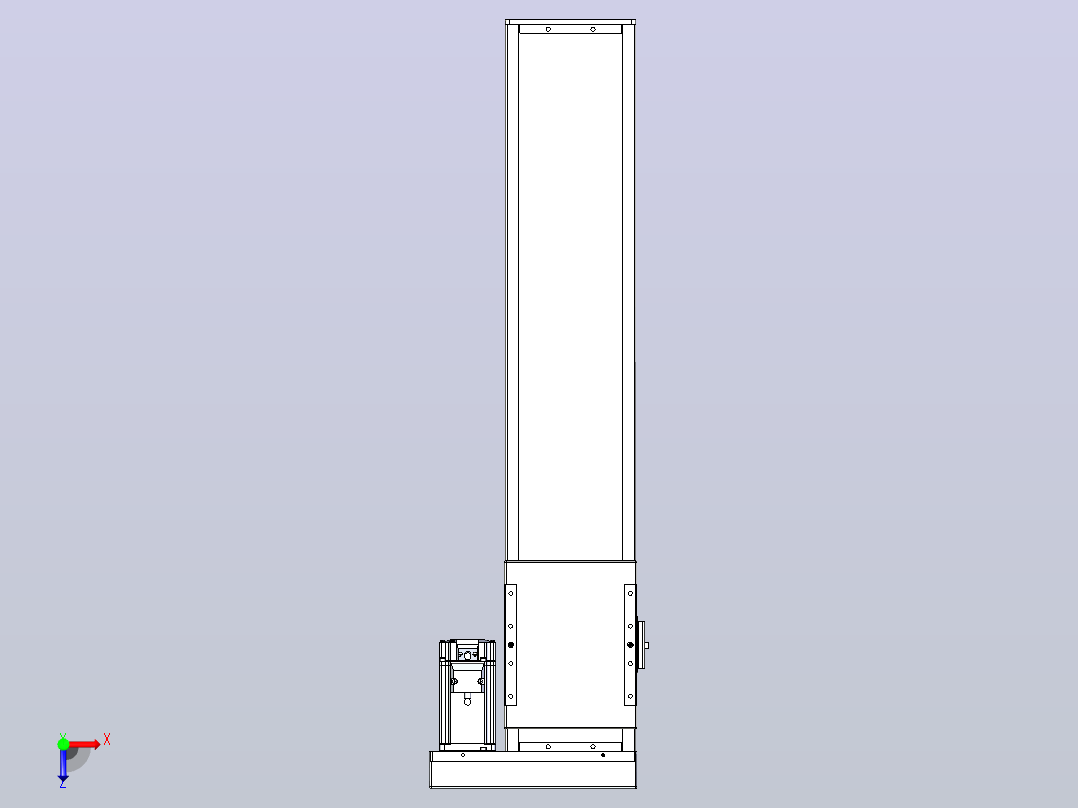 滚珠丝杠直线轴带导轨全封闭TPA-HCR-140D-2010C-L550-ML-Y-P40-N3俯视图