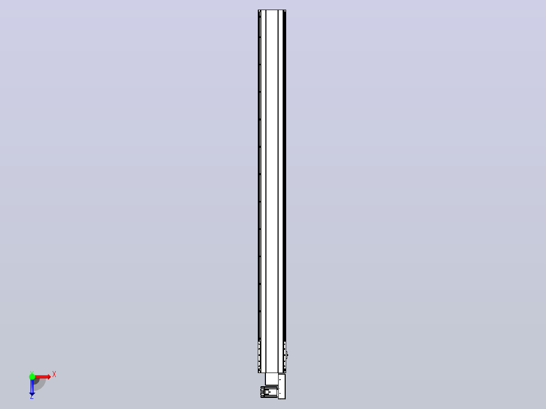 皮带直线轴半封闭可选导轨TPA-HNB-202D-140-L2300-MR-C-P75-N3俯视图