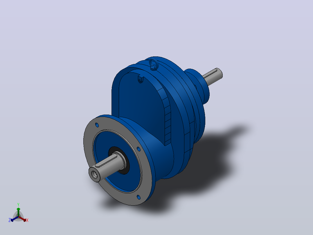 RXFS107法兰轴伸式单级斜齿轮减速机RXFS107-2.3-M1-Φ350主视图