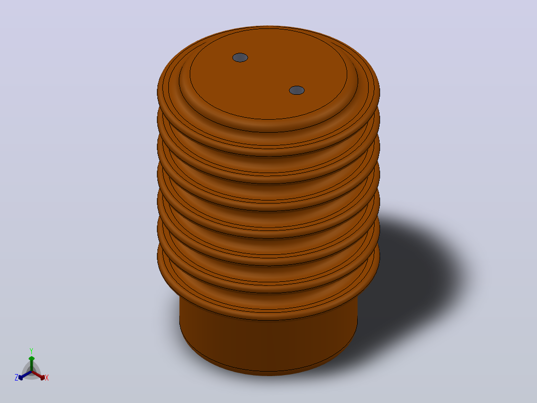 CG5-10Q-100×140户内高压带电显示装置传感器SLDPRT[CG5-10Q╱100×140-36]绝缘子主视图
