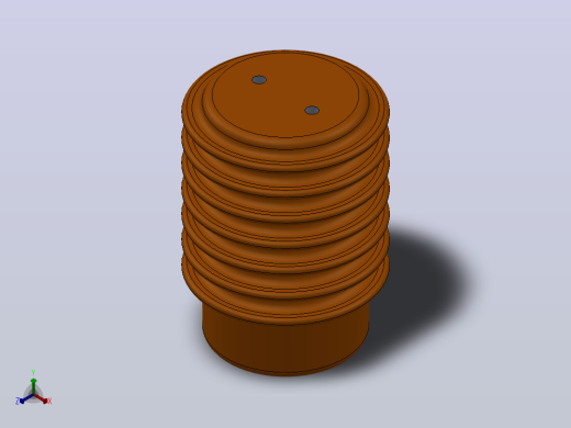 CG5-10Q-100×140户内高压带电显示装置传感器SLDPRT[CG5-10Q╱100×140-36]绝缘子正等轴测缩略图