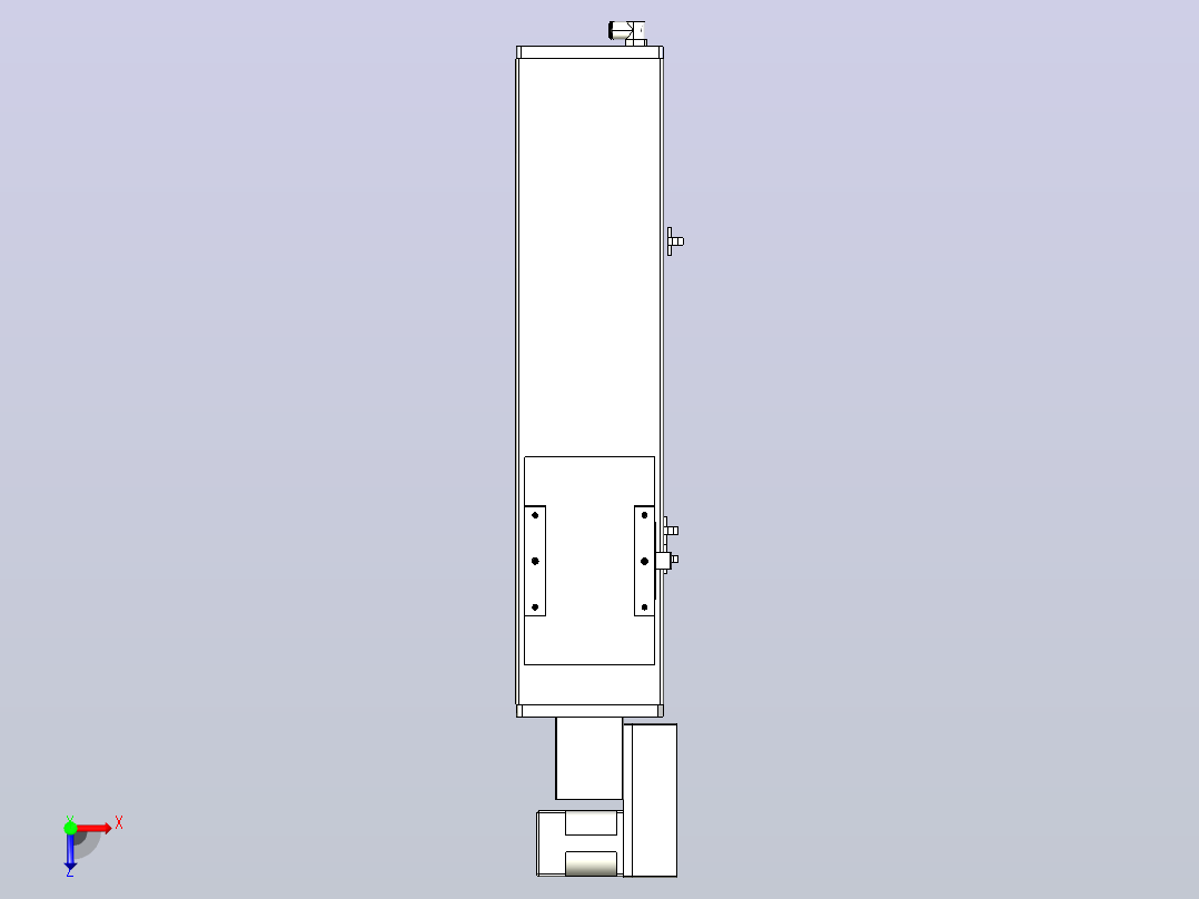 MCB14无尘皮带滑台[MCB14-L40-300-R-P20-C3]俯视图