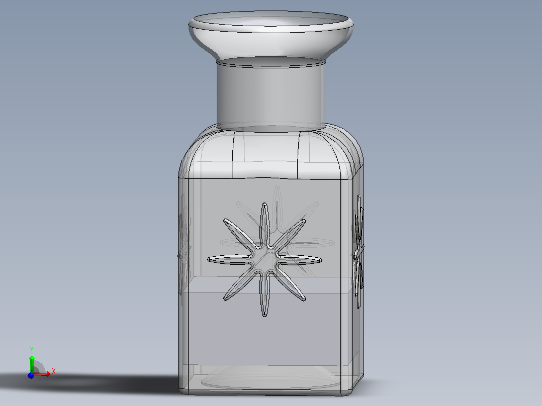 玻璃香水瓶主视图