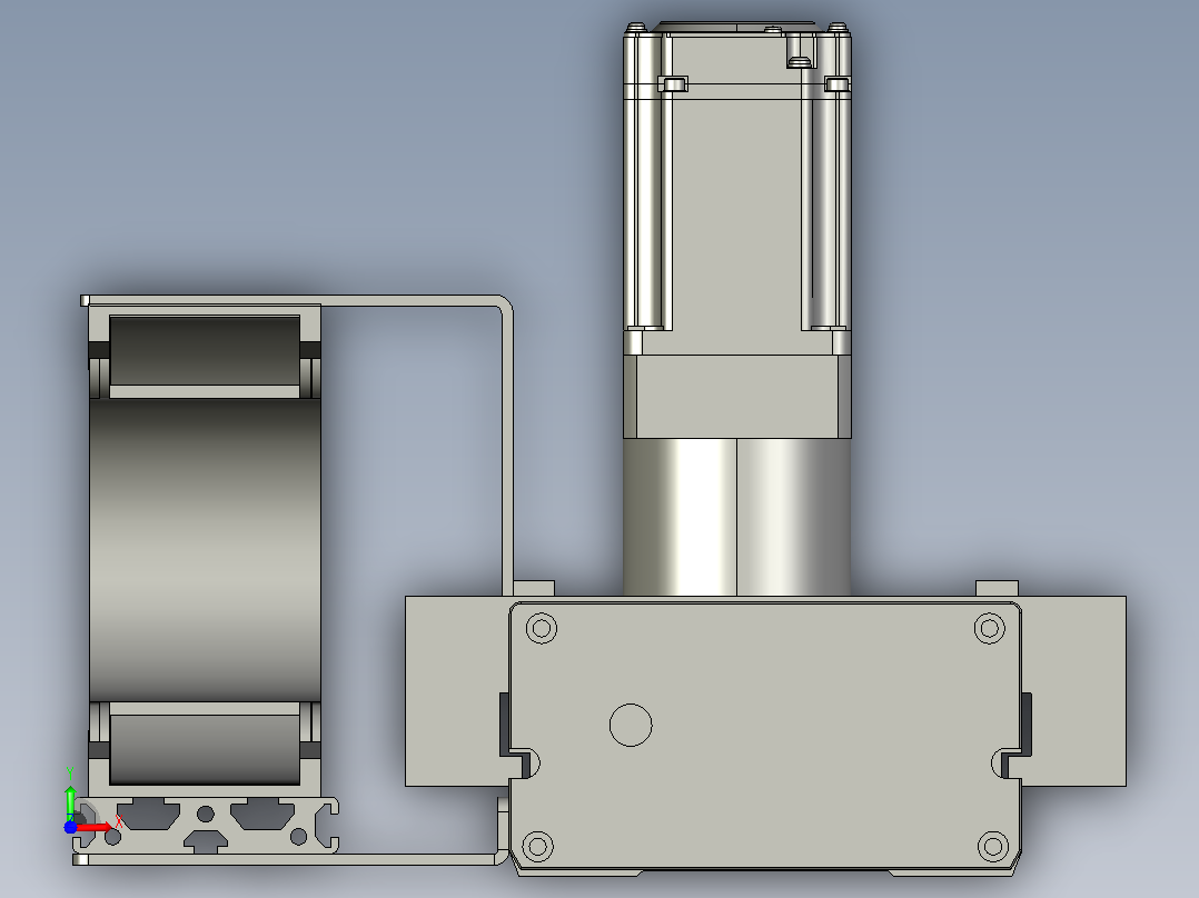 TM14F-L3-1000-BC-T400W-A2-MB-3M齿轮齿条型前视图