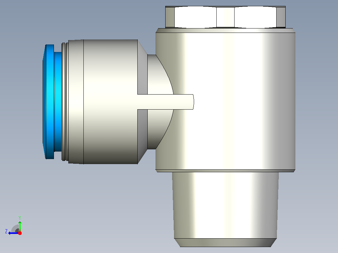 快插接头QSLV-1_2-16右视图