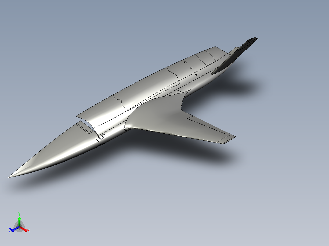 无人作战飞行器（UCAV）主视图