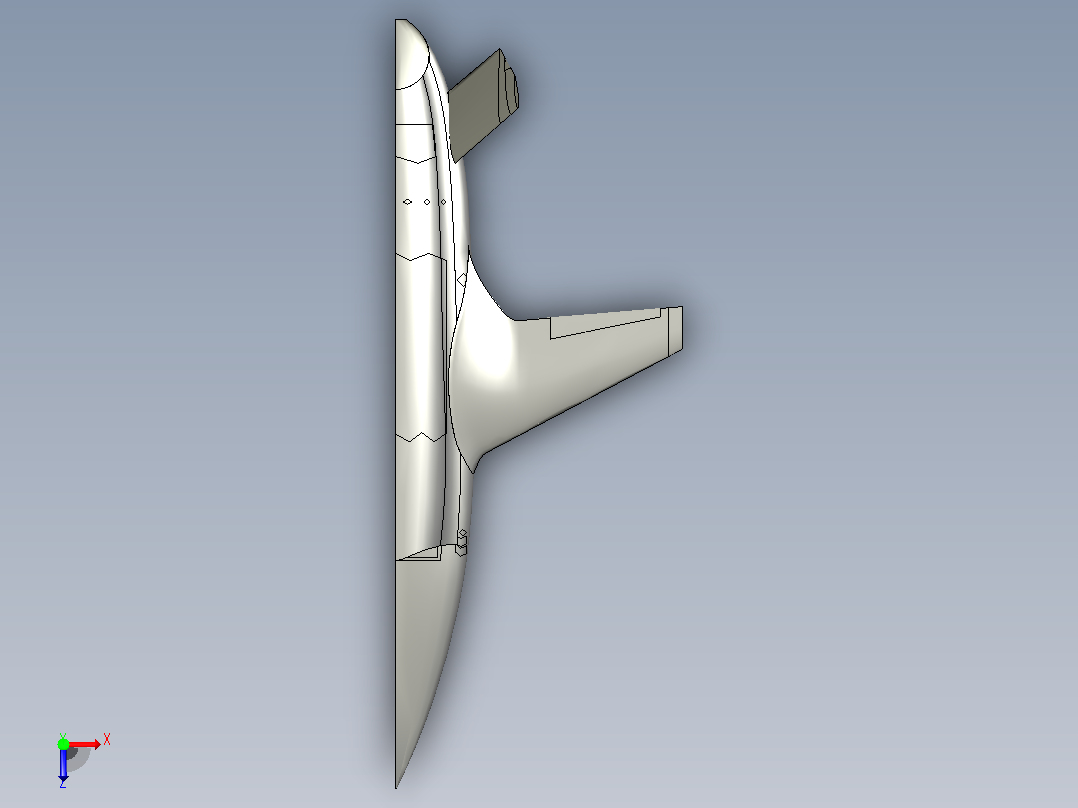 无人作战飞行器（UCAV）俯视图