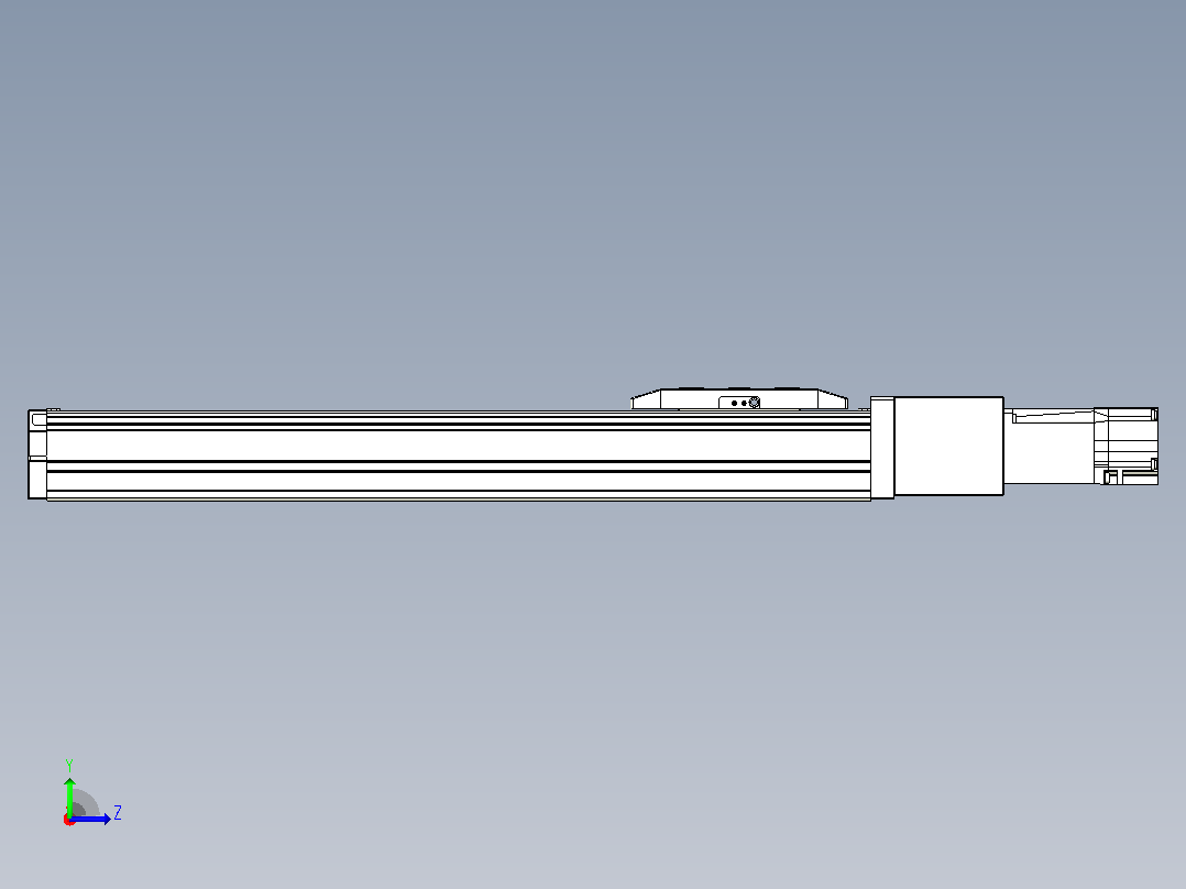 滚珠丝杠直线轴内置导轨TPA-GCR-50-1210C-L300-M-M10-N3左视图