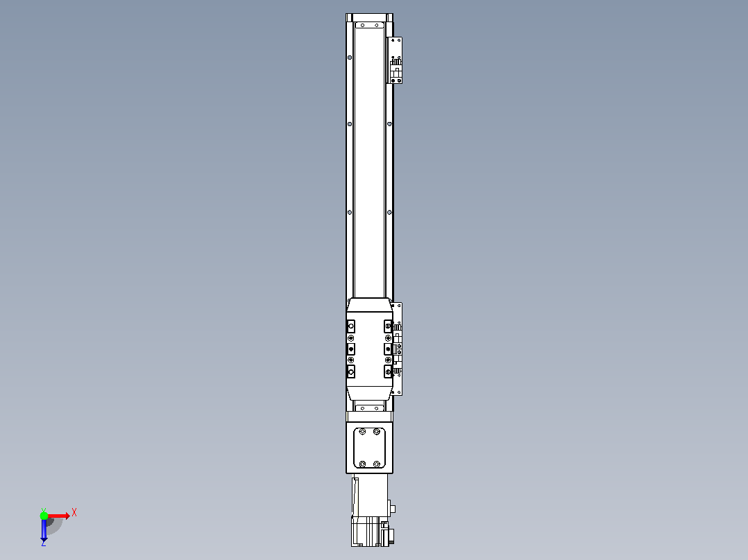 滚珠丝杠直线轴内置导轨TPA-GCR-50-1210C-L300-M-M10-N3俯视图