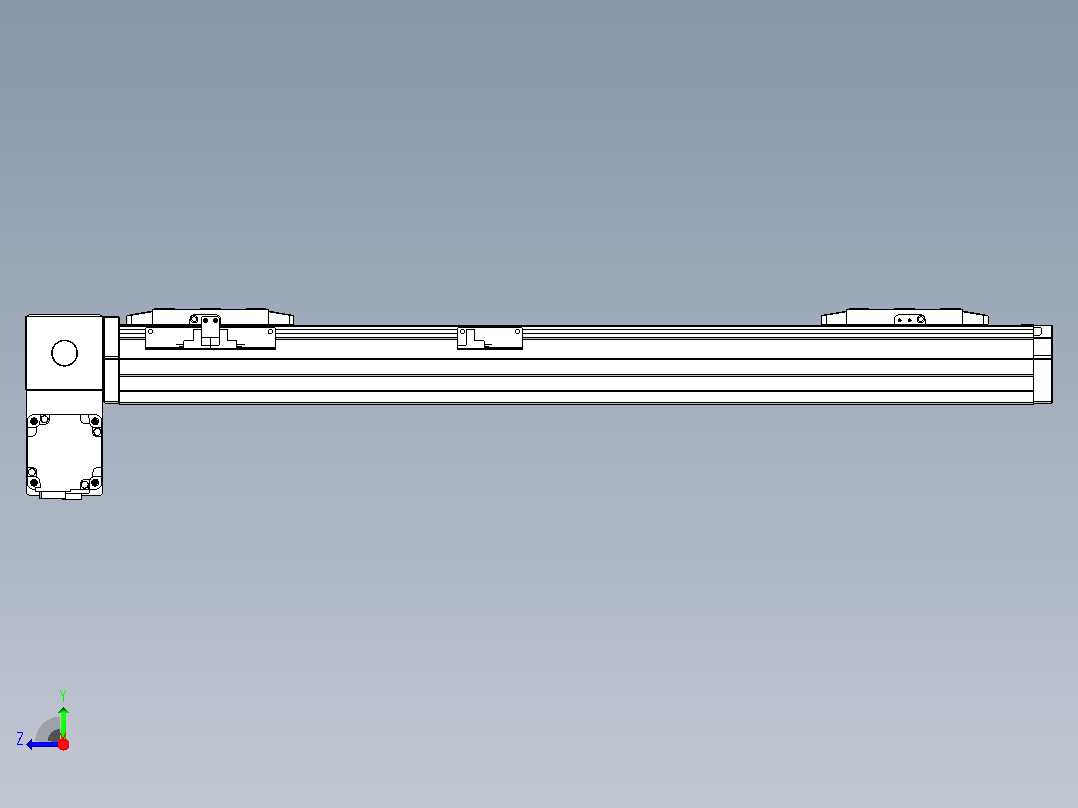 皮带直线轴双滑块型TPA-GCBS-80-P60-L200-LP-M20-N3右视图