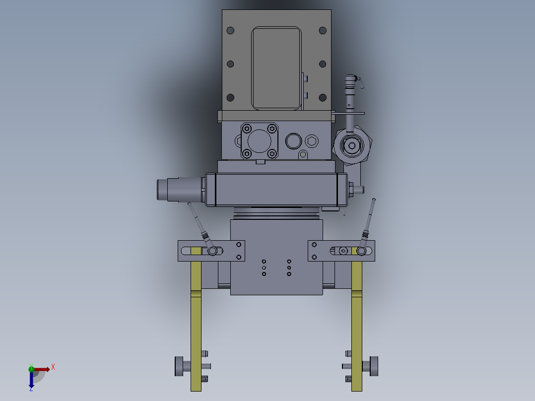 翻转机构俯视图