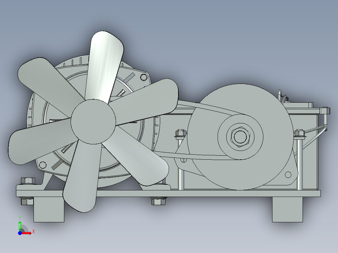 电动交流发电机前视图