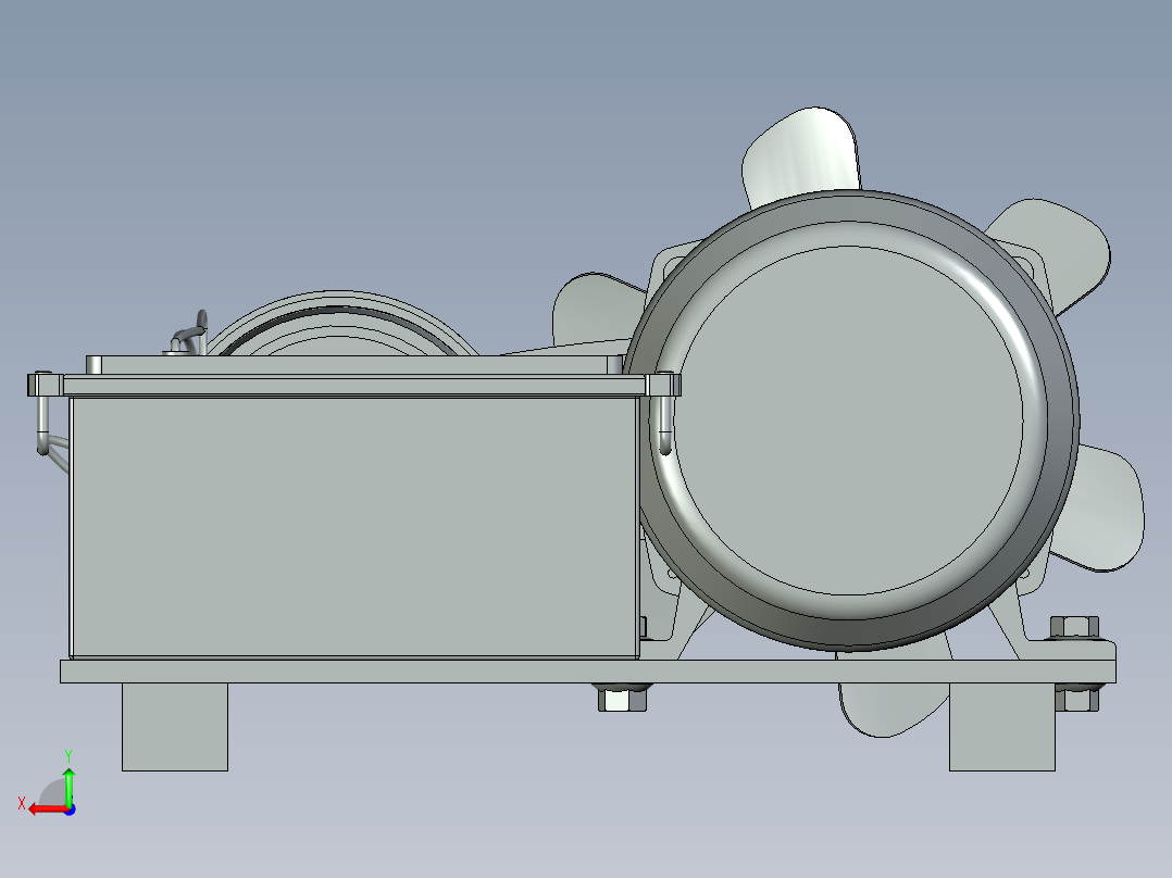 电动交流发电机后视图