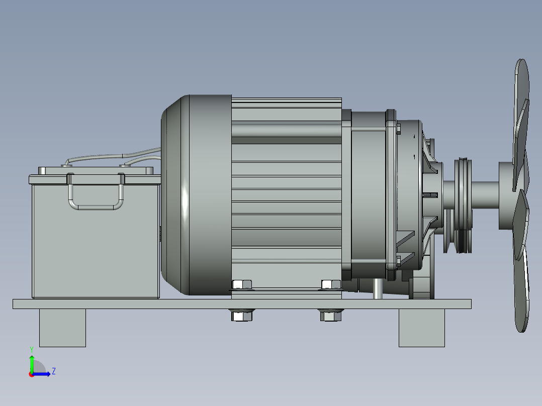 电动交流发电机左视图