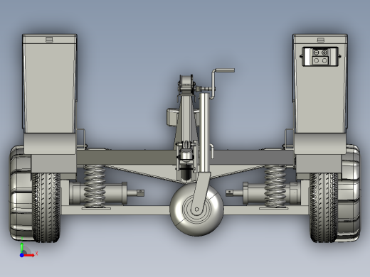 trailer for all terrain全地形拖车结构3D数模图纸 STP格式前视缩略图