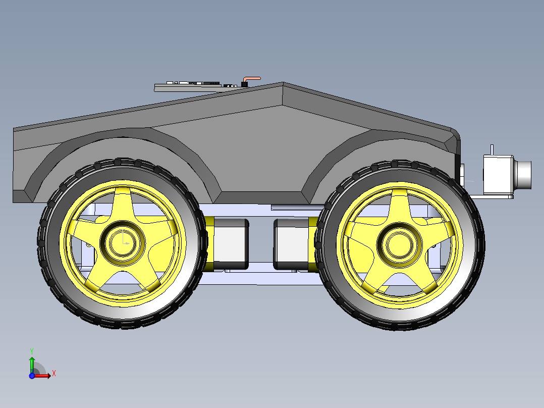 Cybertrack stm32小车模型前视图