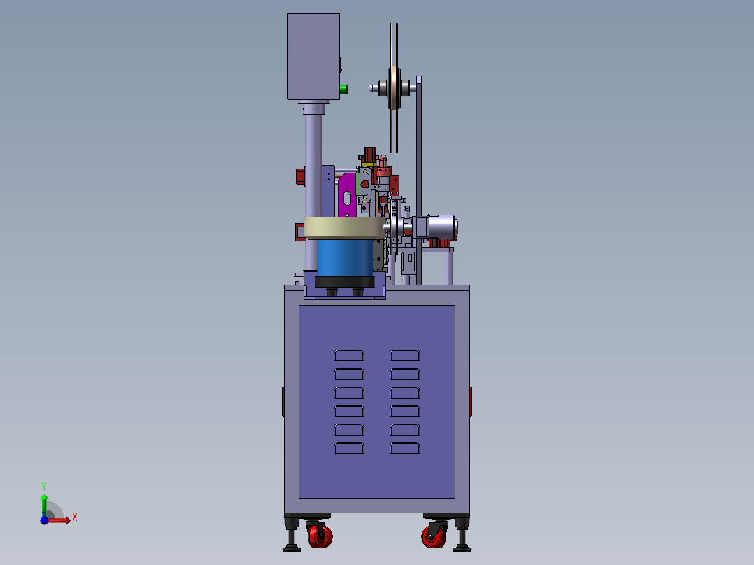全自动插端子机3D图纸前视图
