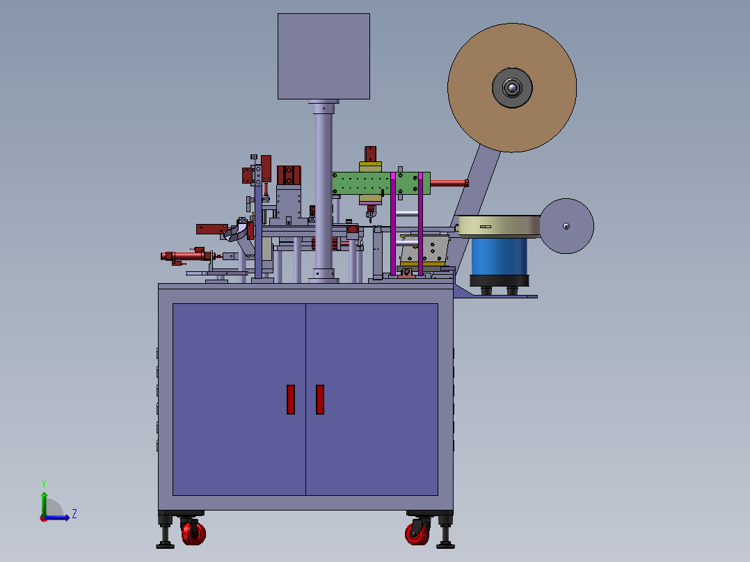 全自动插端子机3D图纸左视图