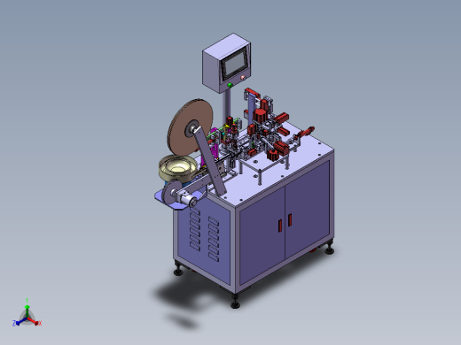 全自动插端子机3D图纸正等轴测缩略图
