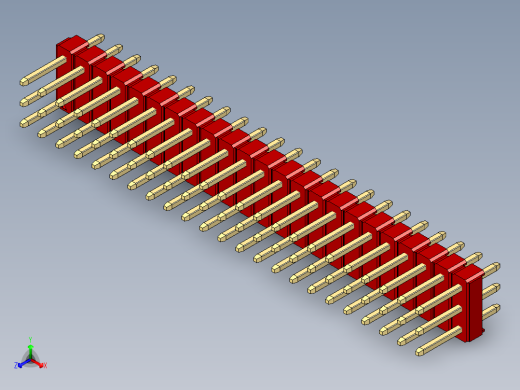 彩色公头100mil（2.54mm）系列-DS1021_red_3x23p_100mil_Type1_rev1.0