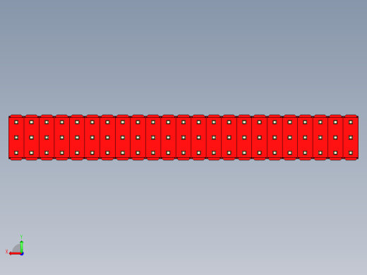 彩色公头100mil（2.54mm）系列-DS1021_red_3x23p_100mil_Type1_rev1.0后视缩略图