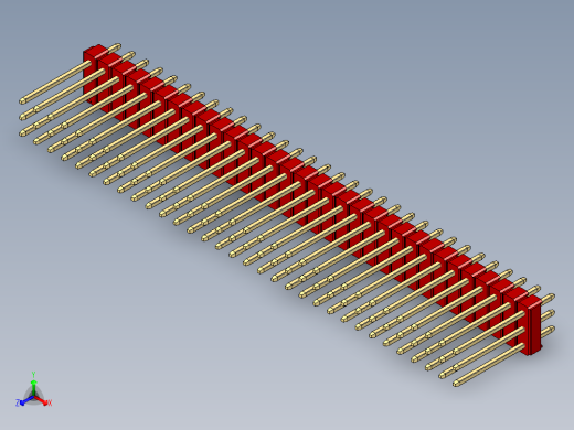 彩色公头100mil（2.54mm）系列-DS1021_red_3x32p_100mil_Type5_rev1.0