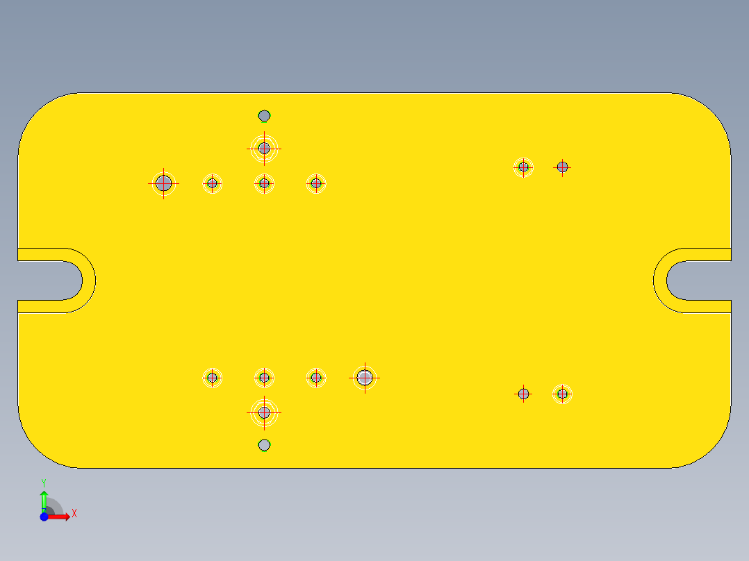 铣刀头座体工艺及夹具(CAD图+UG三维+说明书)前视图
