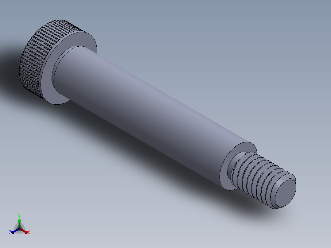 内六角螺螺栓-SB 0.375-16 x 2.25.SLDPRT正等轴测图