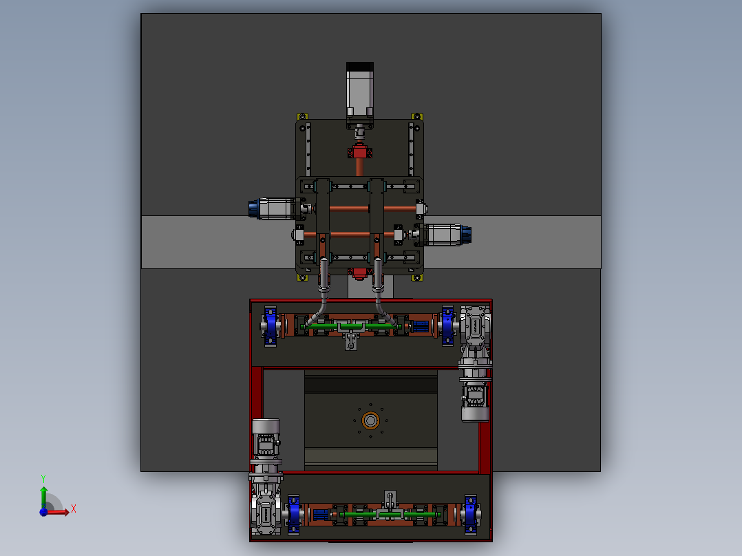 焊接管架前视图