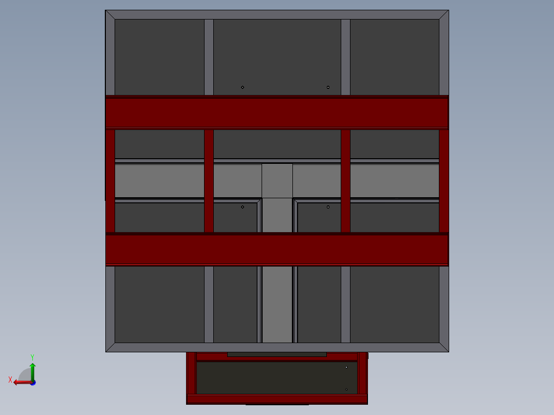 焊接管架后视图
