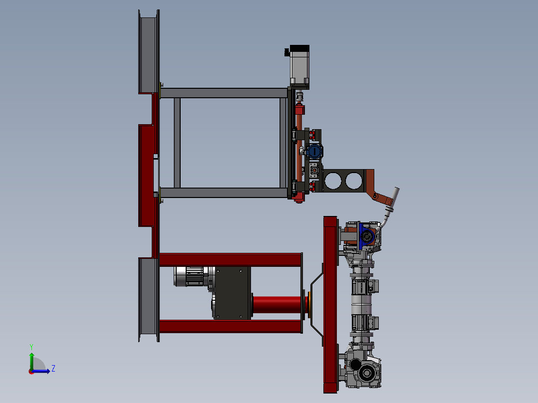 焊接管架左视图