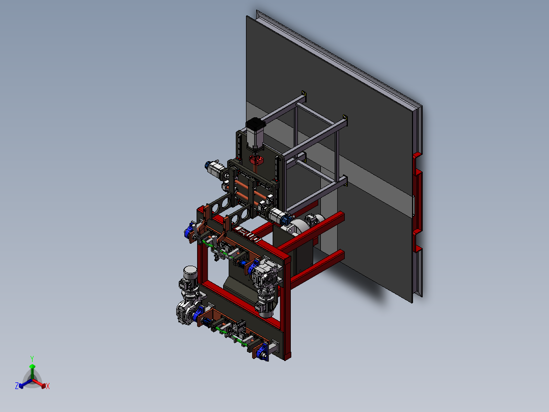 焊接管架正等轴测图