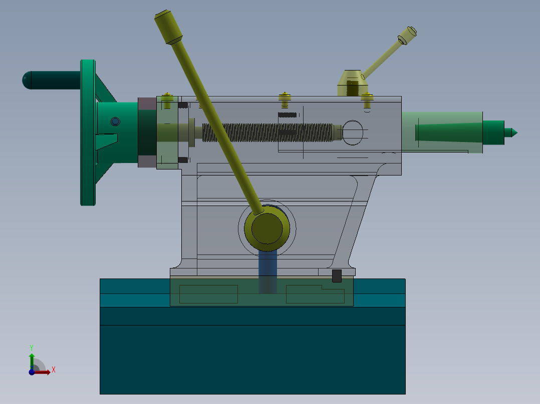 702工程车床顶尖前视图