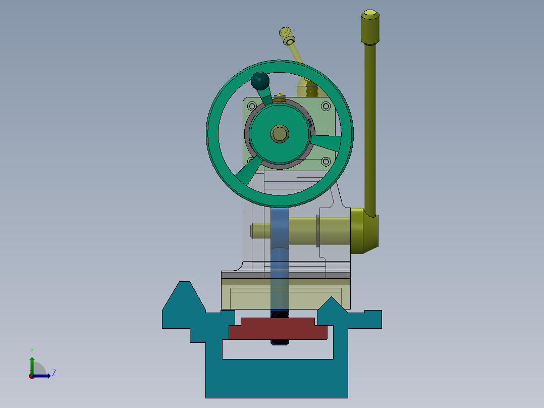 702工程车床顶尖左视图