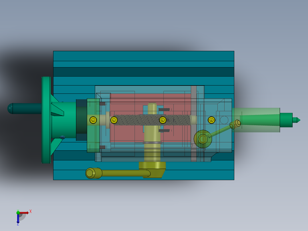 702工程车床顶尖俯视图